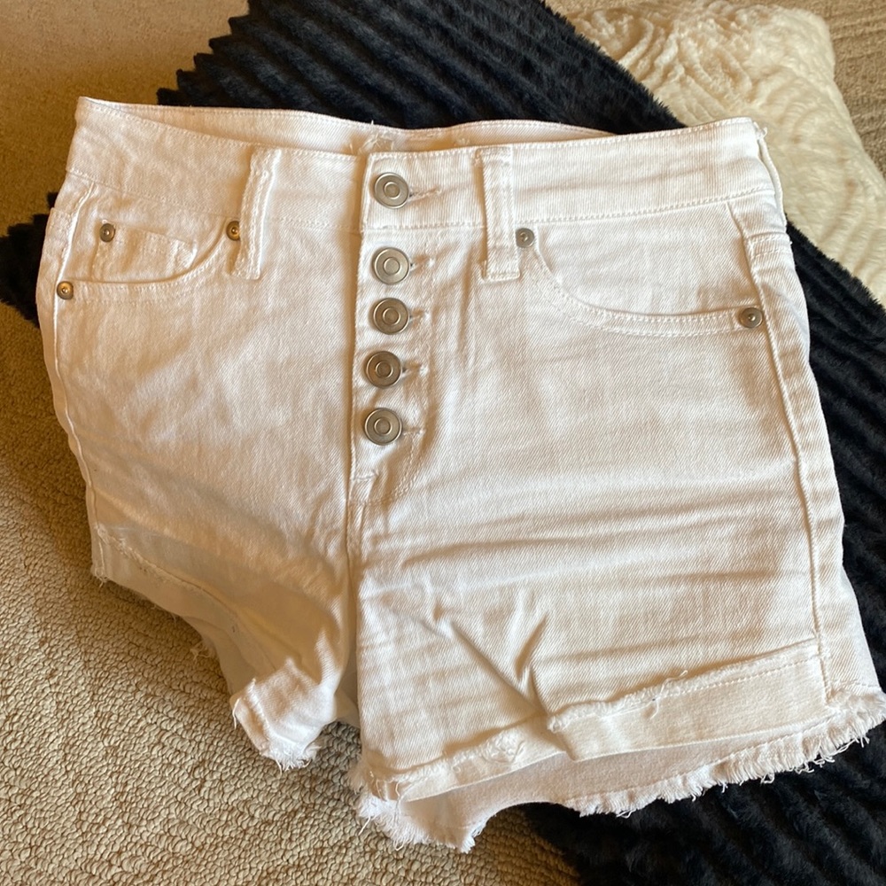 Altar’d State white jean shorts